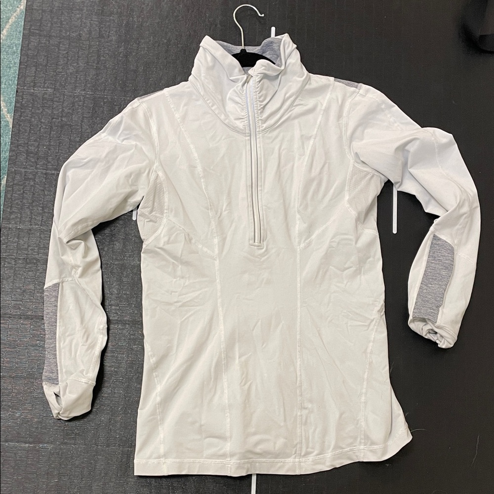 Lululemon Define 1/4 Zip Pullover jacket white/gray